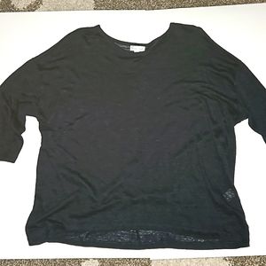 J. Jill Love Linen 3/4 Sleeve Top sz L